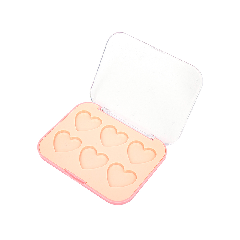 2307 Estuche para sombras de ojos Cat Head-Pink Square con 6 rejillas