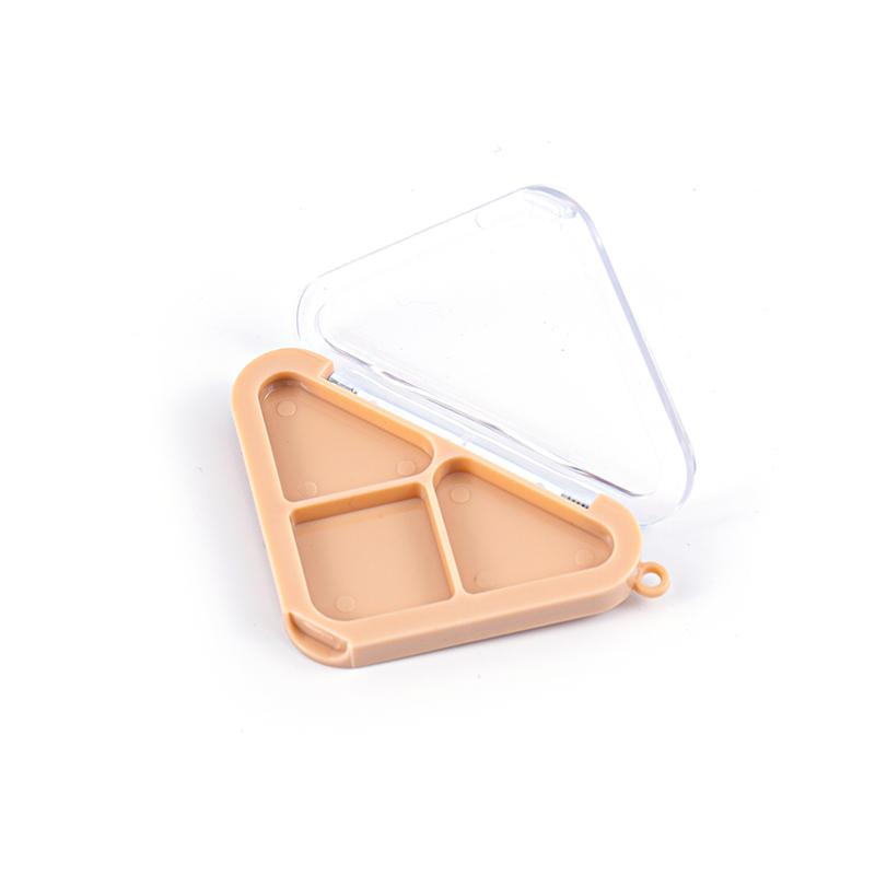 2512-3 Triángulo portátil tres Mini Paleta de sombras de ojos con múltiples colores