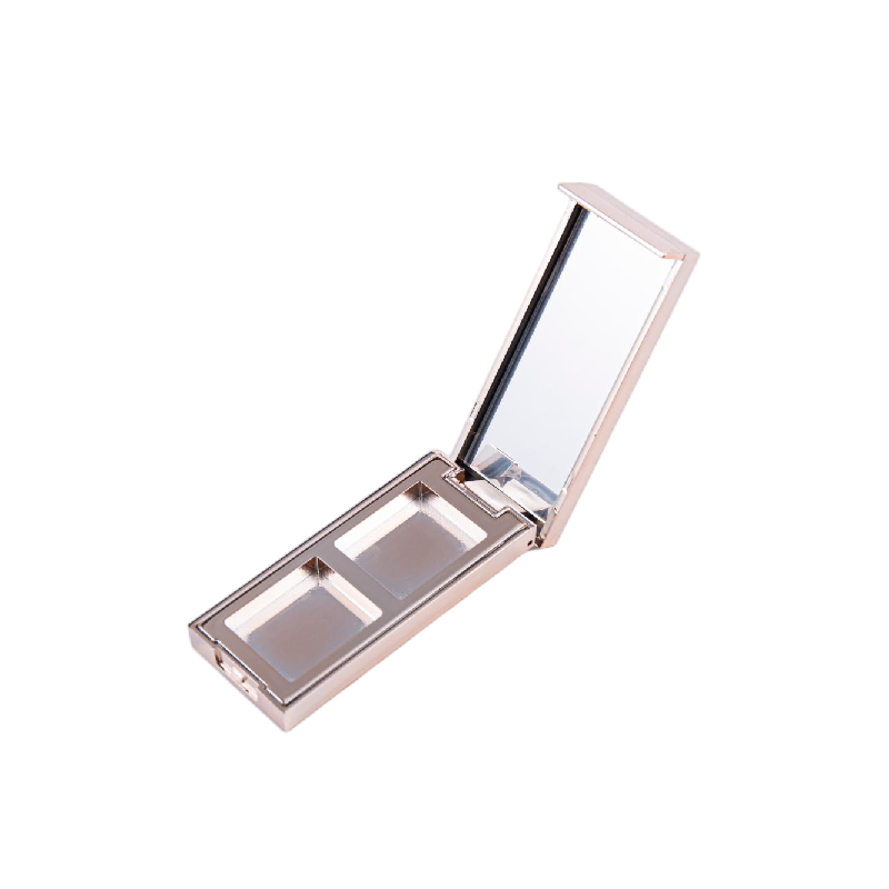 2503-2 Caja de sombras de ojos de dos rejillas con galvanoplastia de alta tecnología