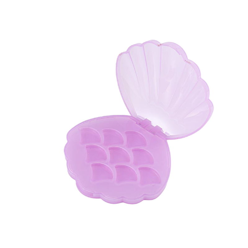 2513-9 Caja de sombras de ojos estilo princesa sirena de 9 cuadrículas con forma de concha
