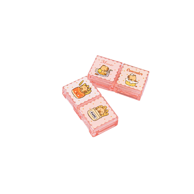 2502 Caja de sombras de ojos de cuatro cuadrículas independientes con múltiples formas y dibujos animados, patrón personalizable