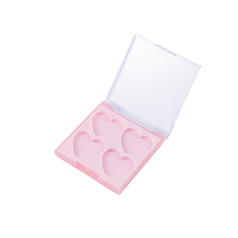 2516-4Paleta de sombras de ojos de cuatro paneles en forma de corazón