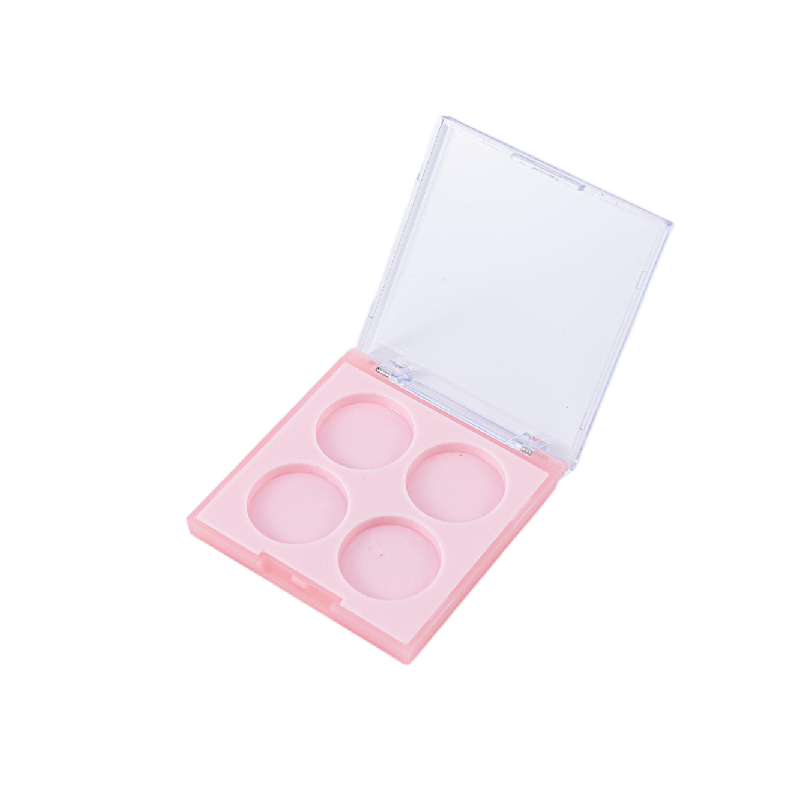 2516-4Paleta de sombras de ojos redonda reutilizable de cuatro colores con un estilo simple y elegante