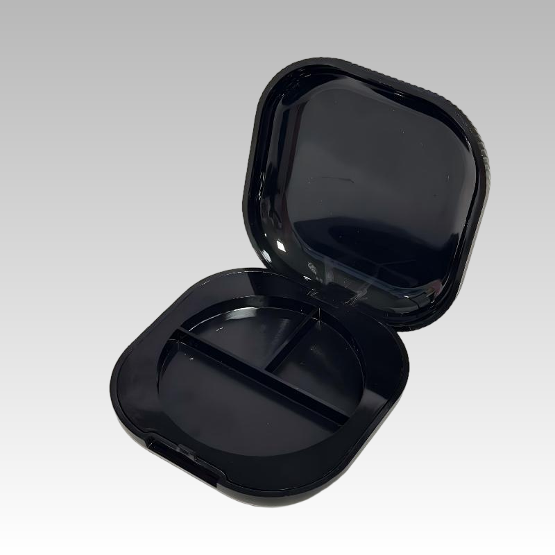 2520-3 Paleta de sombras de ojos portátil personalizable de tres compartimentos