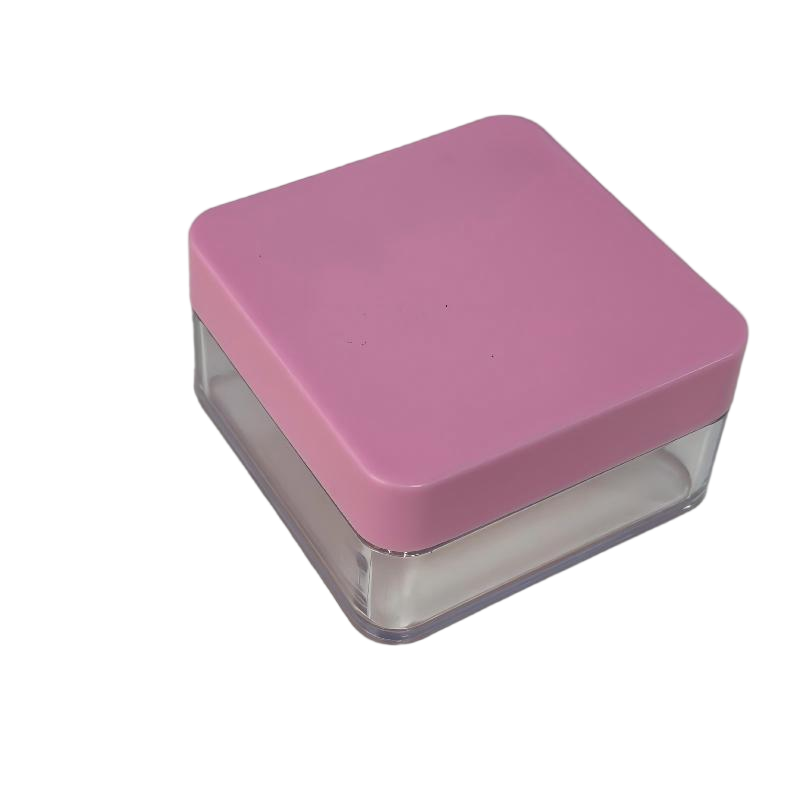 2521 Polvos sueltos translúcidos compactos con borla incorporada para retoques de doble función