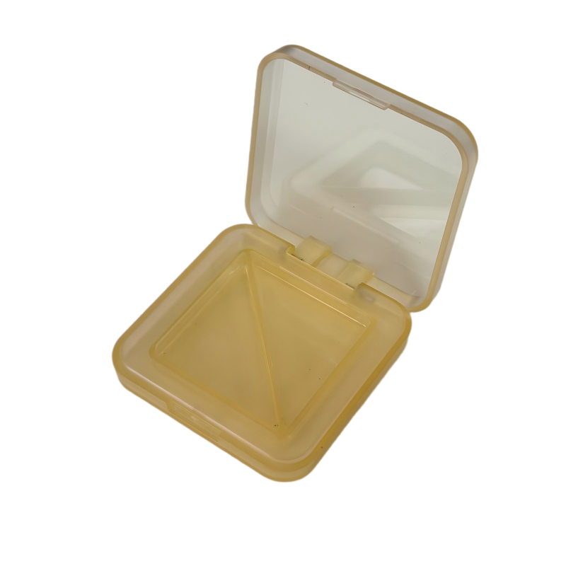 Estuche cosmético con tapa abatible y diseño cuadrado degradado 2530-2 | Envase cosmético personalizado de plástico ecológico