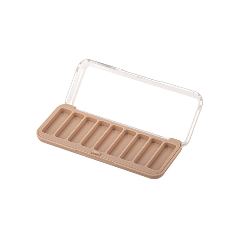 1010-9 Estuche para sombras de ojos Brown Square 9 Grids