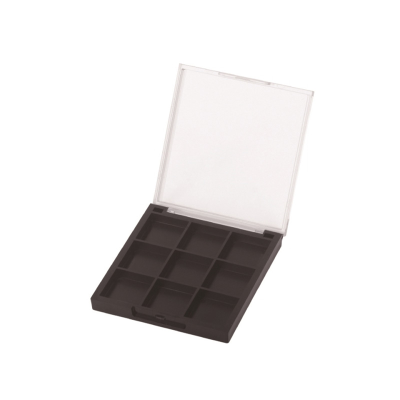 801-9 Estuche para sombras de ojos Black Square 9 Grids