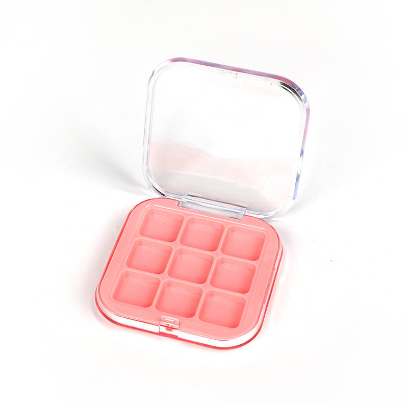 2303-9 Estuche para sombras de ojos Square Pink Square 9 Grids