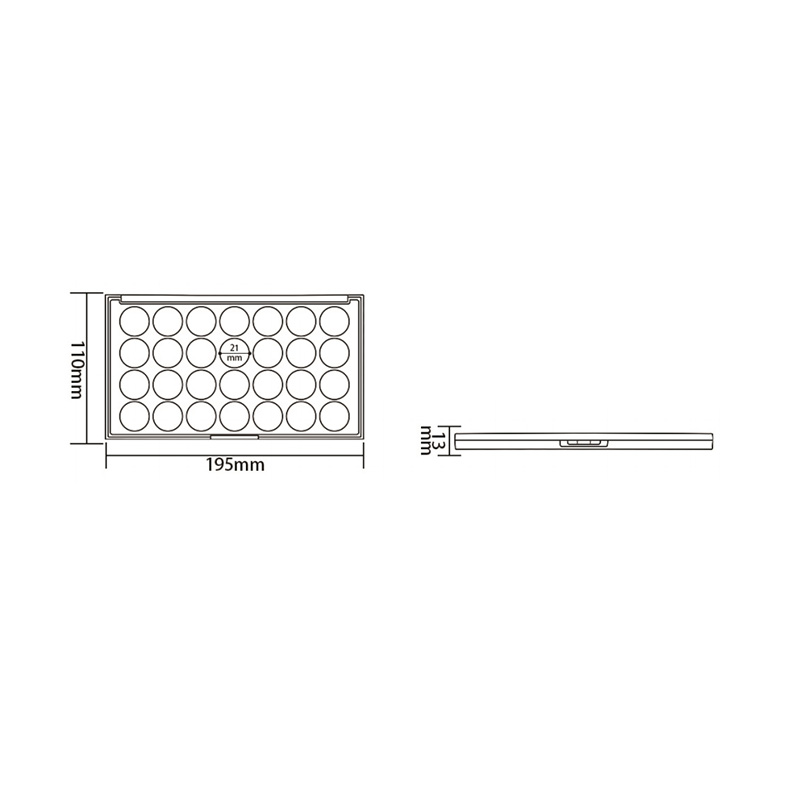 2038-88 Estuche de sombras de ojos Pink Square 88 Grids