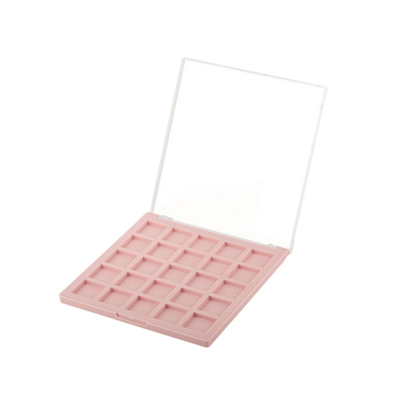 909-25 Estuche para sombras de ojos Square Square 25 Grids con espejo