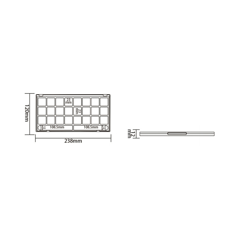 2038-88 Estuche de sombras de ojos Pink Square 88 Grids