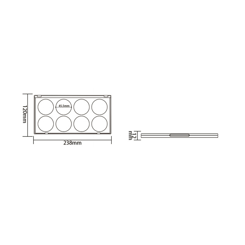 2038-88 Estuche de sombras de ojos Pink Square 88 Grids