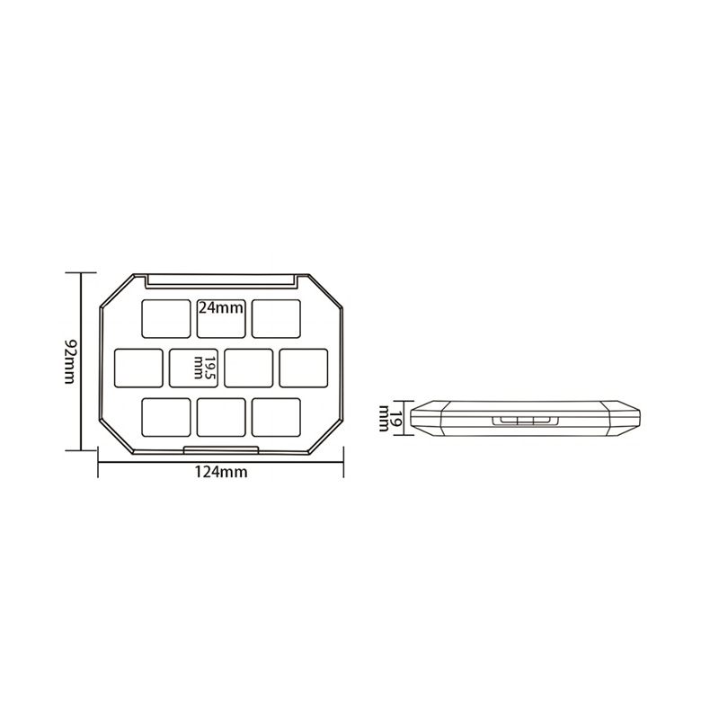 2025-10 Estuche de sombras de ojos Coral Square 10 Grids