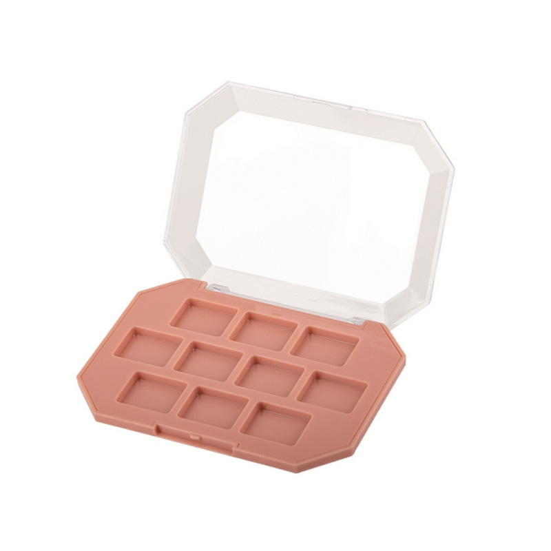 2025-10 Estuche de sombras de ojos Coral Square 10 Grids