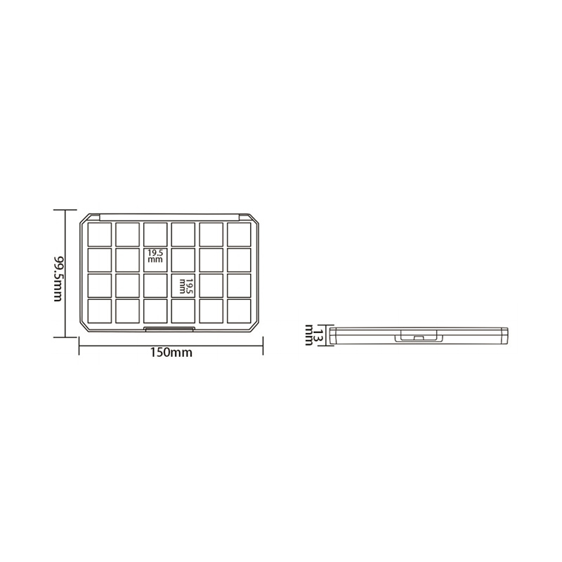 2038-88 Estuche de sombras de ojos Pink Square 88 Grids