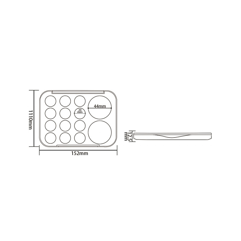 2025-10 Estuche de sombras de ojos Coral Square 10 Grids