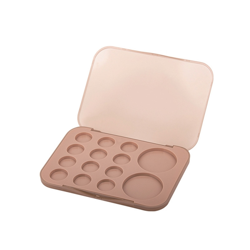 2031-14 Estuche para sombras de ojos Orange Square 14 Grids