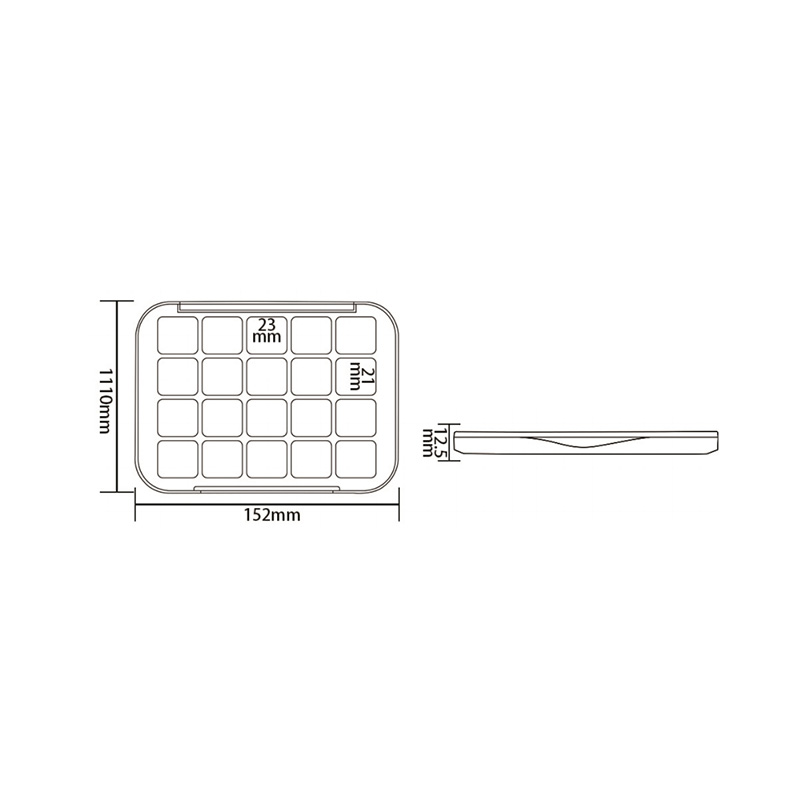 2025-10 Estuche de sombras de ojos Coral Square 10 Grids