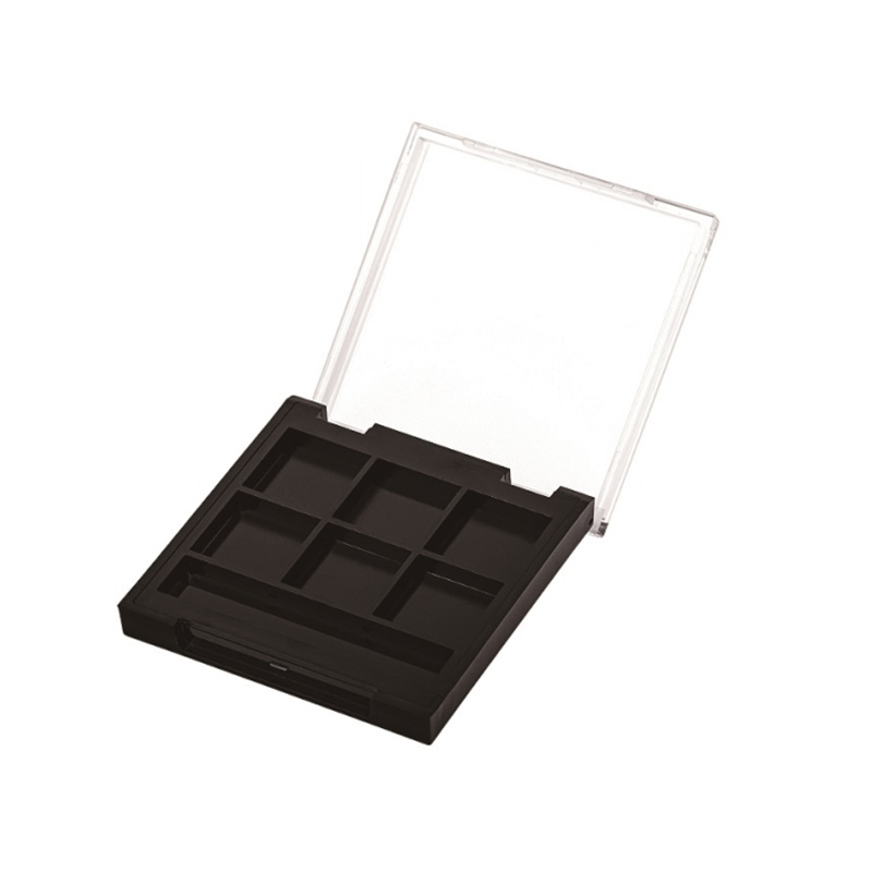 501-6 Estuche para sombras de ojos Black Square de 6 rejillas