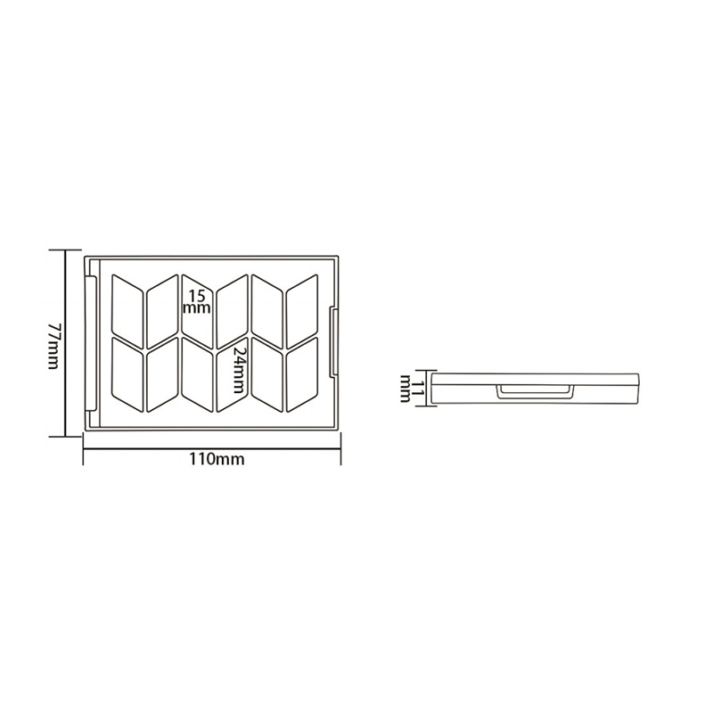 2025-10 Estuche de sombras de ojos Coral Square 10 Grids