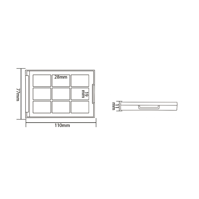 2025-10 Estuche de sombras de ojos Coral Square 10 Grids