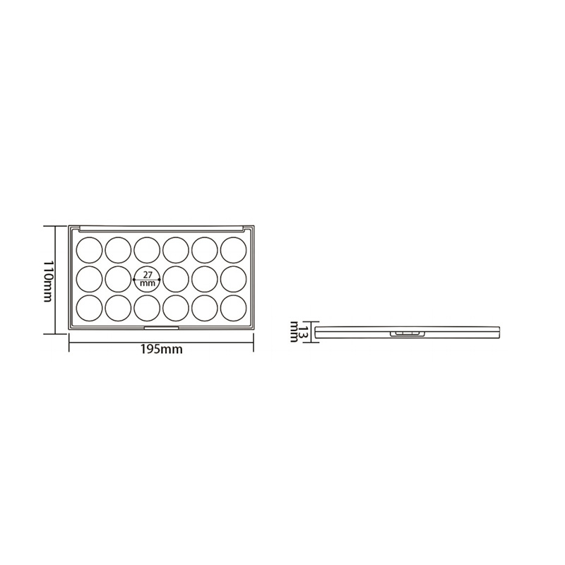 2038-88 Estuche de sombras de ojos Pink Square 88 Grids