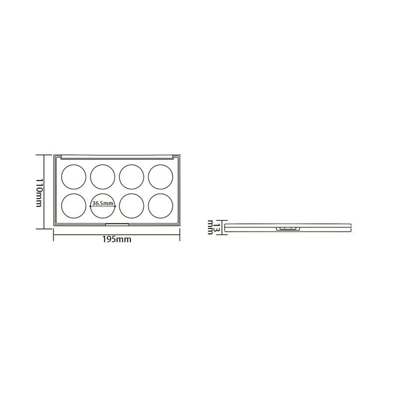 2038-88 Estuche de sombras de ojos Pink Square 88 Grids