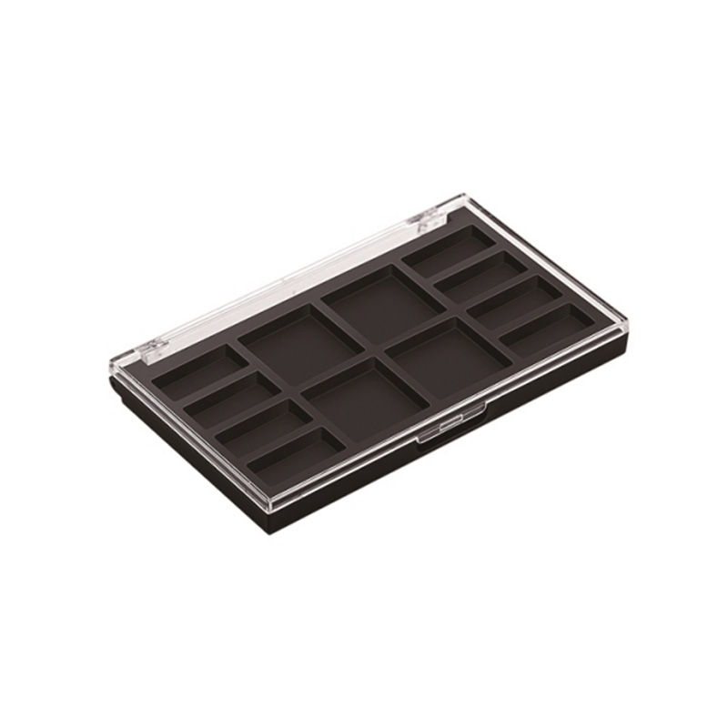 405-8+4 Estuche para sombra de ojos Black Square 8+4 Grids