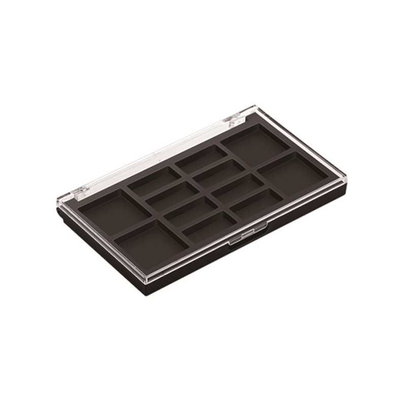 405-8+4 Estuche para sombra de ojos Black Square 8+4 Grids