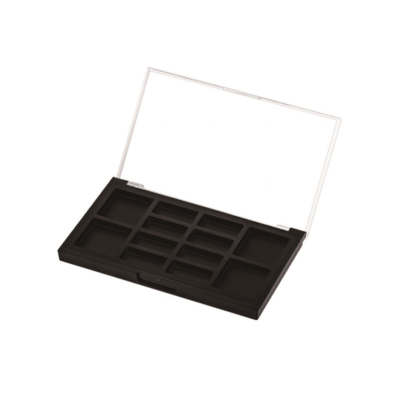 405-8+4 Estuche para sombra de ojos Black Square 8+4 Grids